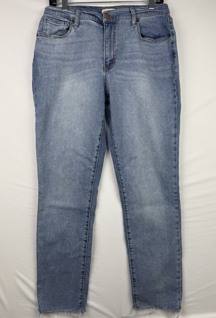 Oliver Logan Straight Jeans Womens 29 Raw Hem Denim